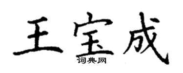 丁谦王宝成楷书个性签名怎么写