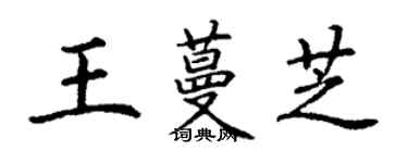 丁谦王蔓芝楷书个性签名怎么写