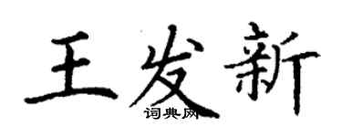 丁谦王发新楷书个性签名怎么写
