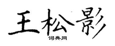 丁谦王松影楷书个性签名怎么写