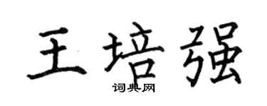何伯昌王培强楷书个性签名怎么写
