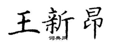 丁谦王新昂楷书个性签名怎么写