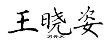 丁谦王晓姿楷书个性签名怎么写