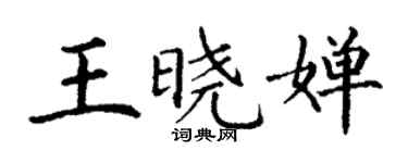 丁谦王晓婵楷书个性签名怎么写