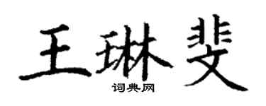 丁谦王琳斐楷书个性签名怎么写