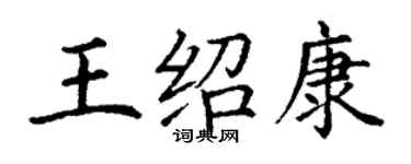 丁谦王绍康楷书个性签名怎么写