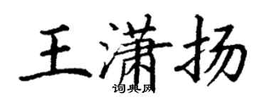 丁谦王潇扬楷书个性签名怎么写