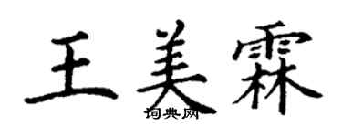 丁谦王美霖楷书个性签名怎么写