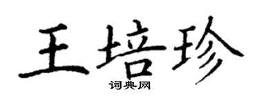 丁谦王培珍楷书个性签名怎么写