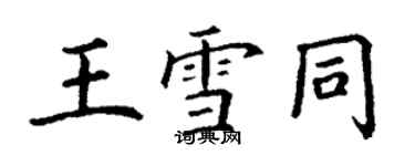 丁谦王雪同楷书个性签名怎么写