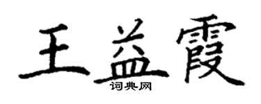 丁谦王益霞楷书个性签名怎么写