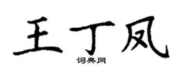 丁谦王丁凤楷书个性签名怎么写