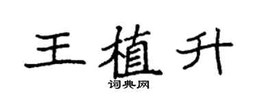 袁强王植升楷书个性签名怎么写