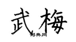 何伯昌武梅楷书个性签名怎么写