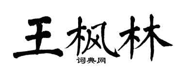 翁闿运王枫林楷书个性签名怎么写
