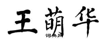 翁闿运王萌华楷书个性签名怎么写