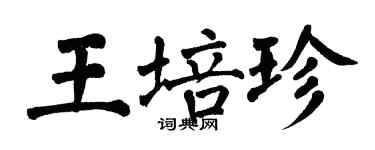 翁闿运王培珍楷书个性签名怎么写