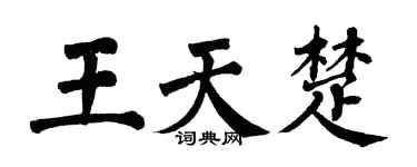 翁闿运王天楚楷书个性签名怎么写