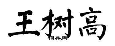 翁闿运王树高楷书个性签名怎么写