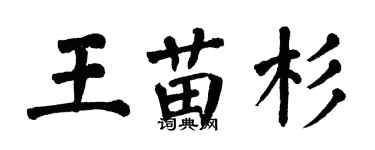 翁闿运王苗杉楷书个性签名怎么写
