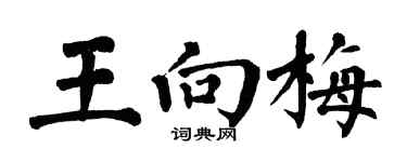 翁闿运王向梅楷书个性签名怎么写