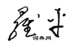 骆恒光罗平草书个性签名怎么写
