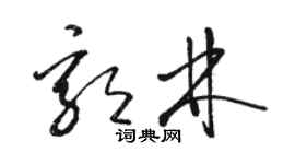 骆恒光郭林草书个性签名怎么写