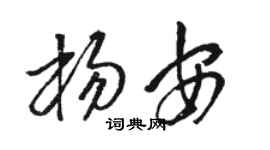 骆恒光杨安草书个性签名怎么写