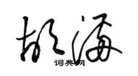 骆恒光胡满草书个性签名怎么写