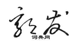 骆恒光郭发草书个性签名怎么写