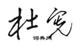 骆恒光杜宪草书个性签名怎么写