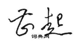 骆恒光曹起草书个性签名怎么写