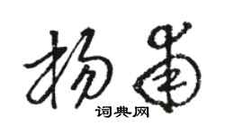骆恒光杨甫草书个性签名怎么写