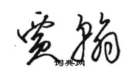 骆恒光贾翰草书个性签名怎么写