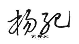 骆恒光杨纪草书个性签名怎么写