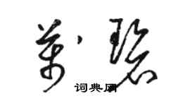 骆恒光万碧草书个性签名怎么写