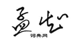 骆恒光孟知草书个性签名怎么写