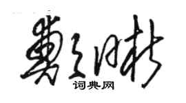 骆恒光郑晰草书个性签名怎么写