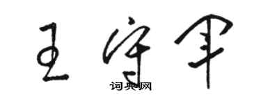 骆恒光王守军草书个性签名怎么写