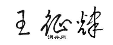 骆恒光王征辉草书个性签名怎么写