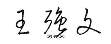 骆恒光王强文草书个性签名怎么写