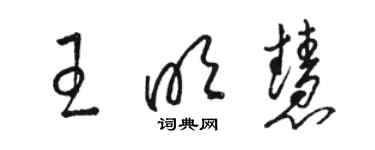 骆恒光王明慧草书个性签名怎么写