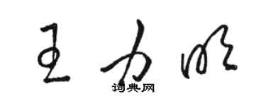骆恒光王力明草书个性签名怎么写