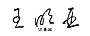 骆恒光王明亚草书个性签名怎么写