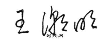 骆恒光王潮明草书个性签名怎么写