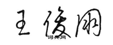 骆恒光王俊朋草书个性签名怎么写