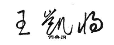 骆恒光王凯将草书个性签名怎么写