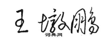 骆恒光王墩鹏草书个性签名怎么写