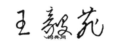 骆恒光王毅菲草书个性签名怎么写