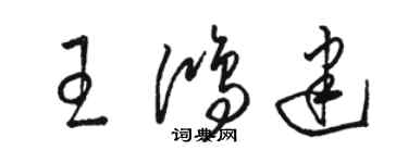 骆恒光王鸿建草书个性签名怎么写
